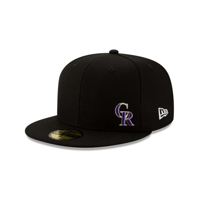 MLB Colorado Rockies Flawless 59Fifty Fitted (XHO0214) - Black New Era Caps